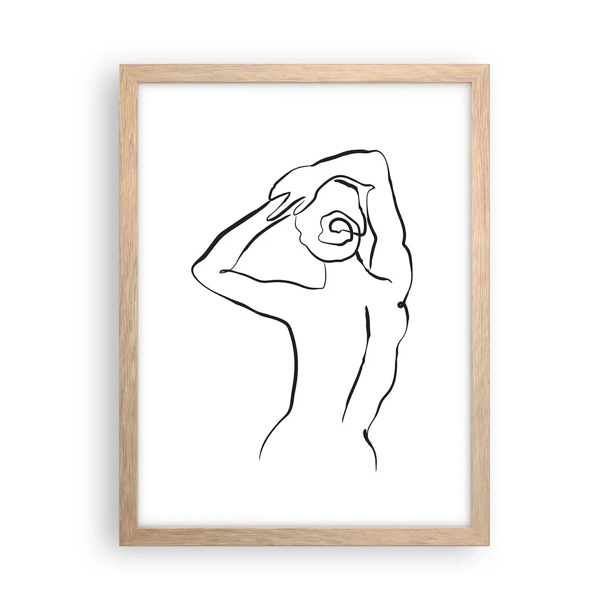 Poster în ramă de stejar deschis - Nud de dimineață - 30x40 cm