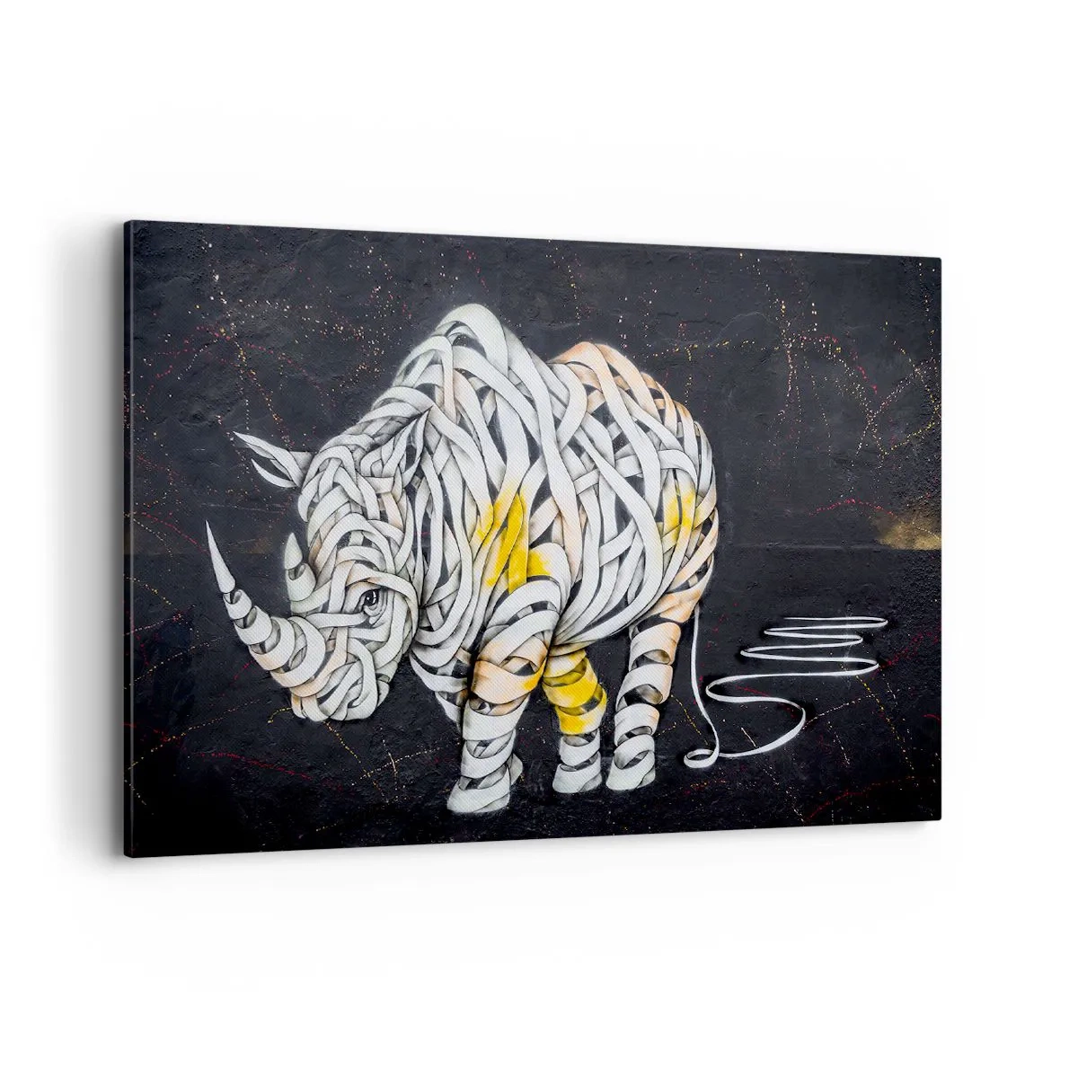 Tablou pe pânză - Rinocer cu piele delicată - 100x70 cm