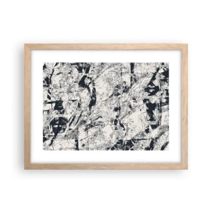 Poster în ramă de stejar deschis - Întrepătrunderea contrariilor - 40x30 cm