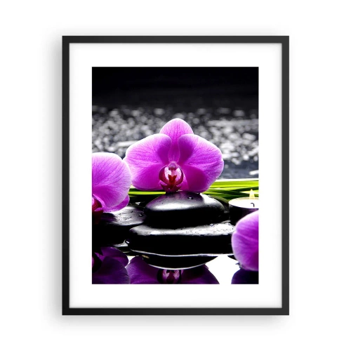Poster în ramă neagră - Să te scufunzi în pace și liniște - 40x50 cm