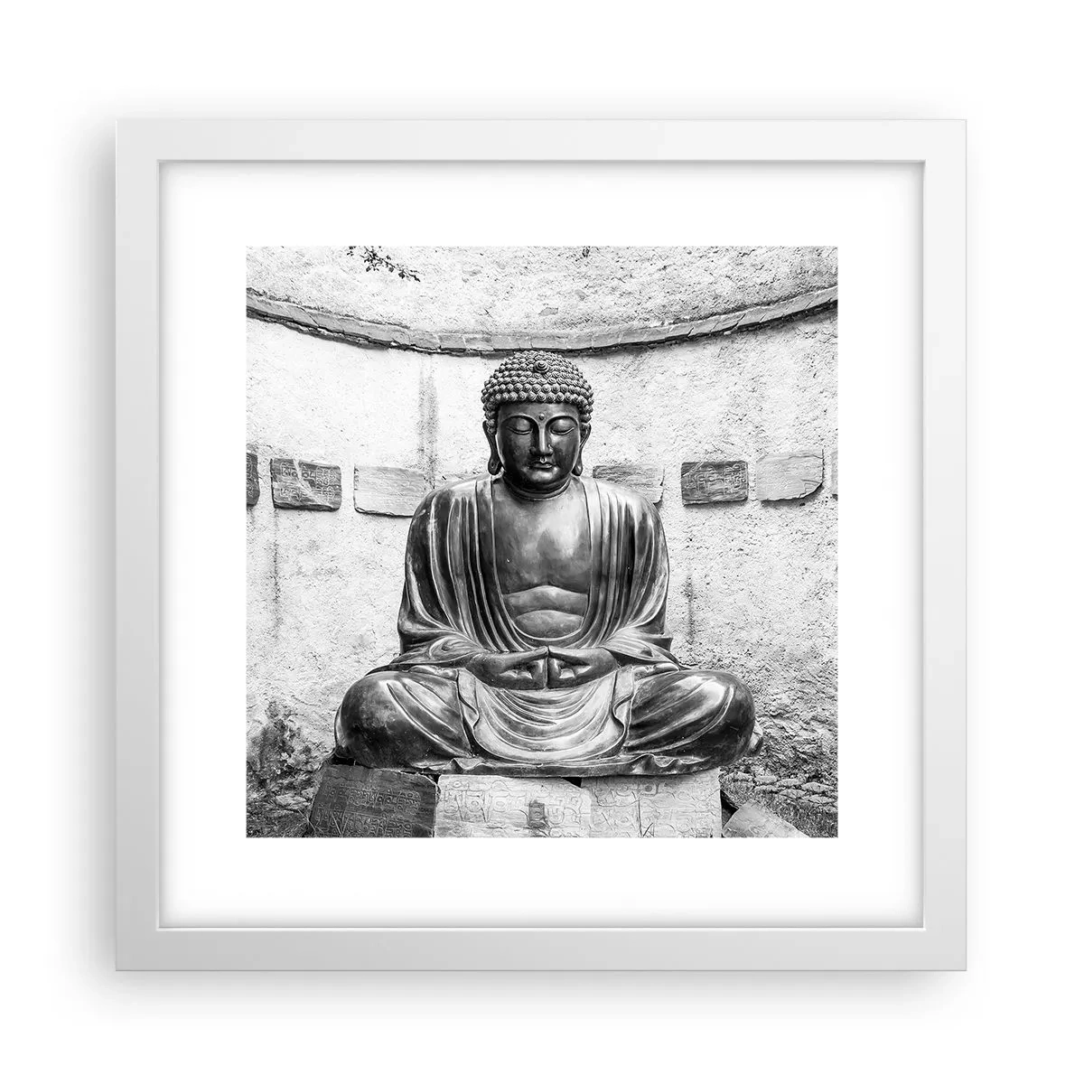 Poster în ramă albă - La sursa păcii - 30x30 cm