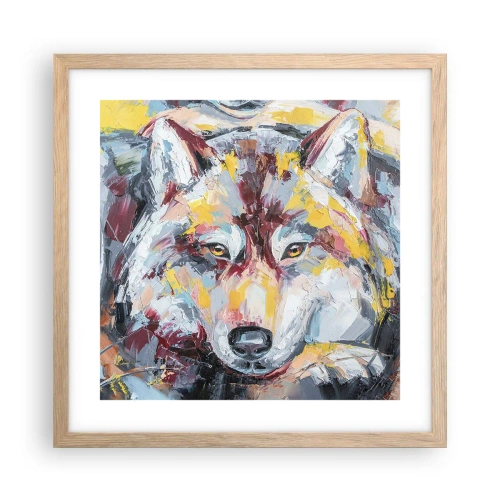 Poster în ramă de stejar deschis - Pace pentru cel drag - 40x40 cm