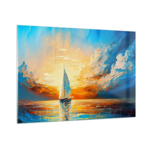 Tablou pe sticlă - Navigare prin aur - 100x70 cm