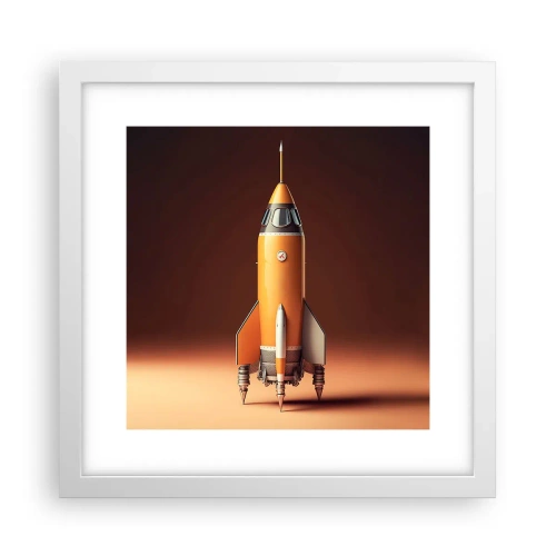 Poster în ramă albă - Totul începe cu un vis - 30x30 cm