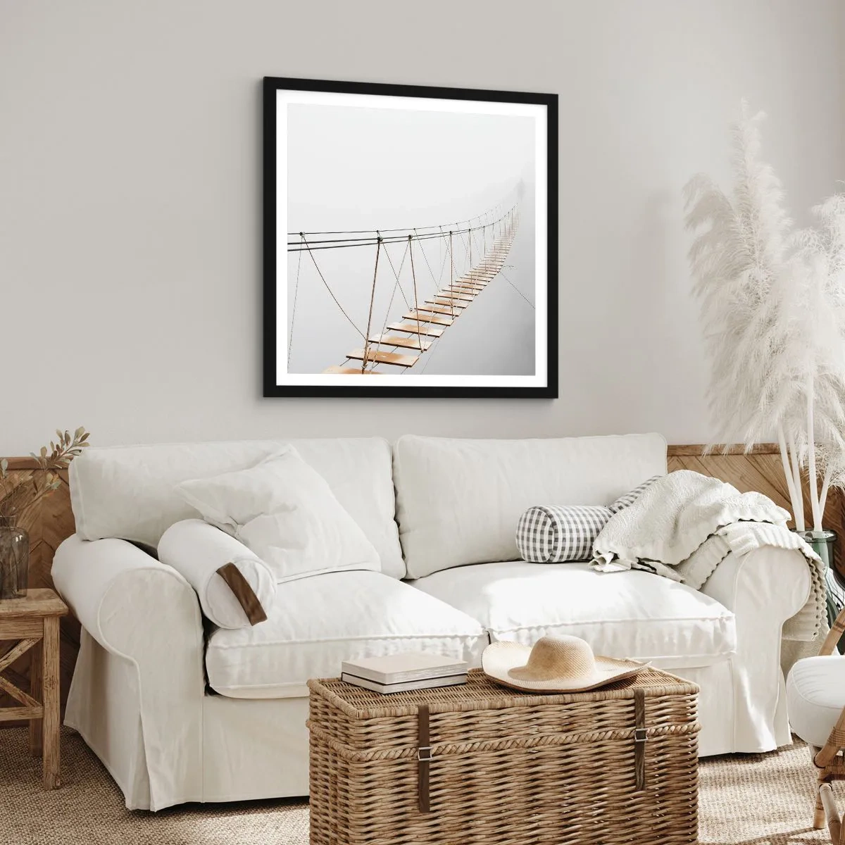 Poster în ramă neagră - Unde te va duce? - 60x60 cm