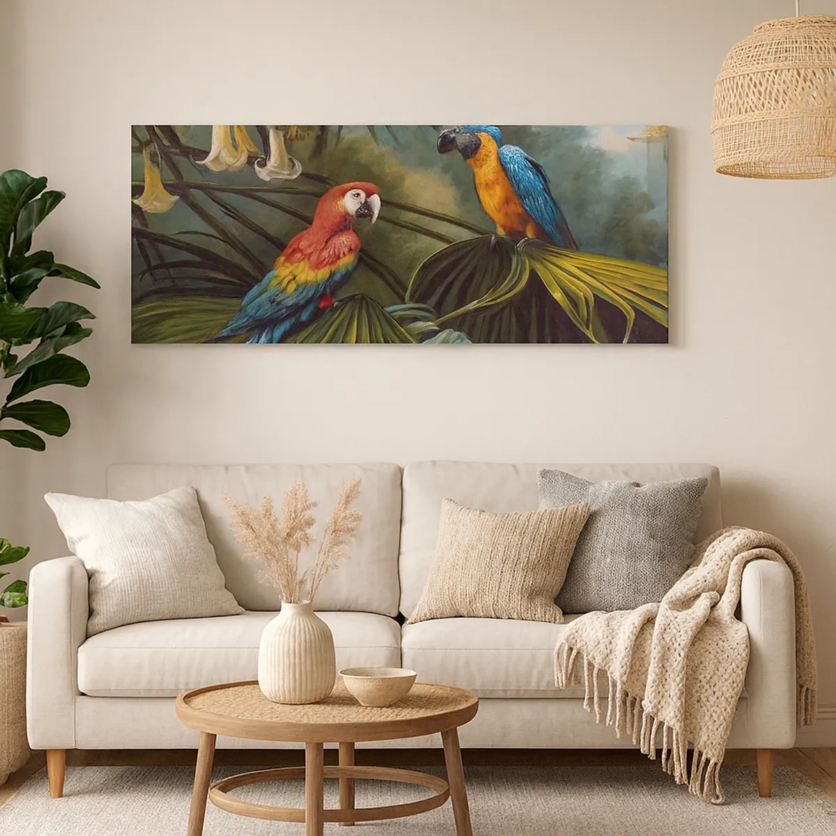 Tablou pe pânză - Romantismul la tropice - 30x30 cm