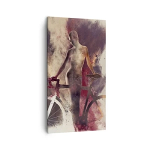Tablou pe pânză - În forme de marmură sufletul ciclist - 45x80 cm
