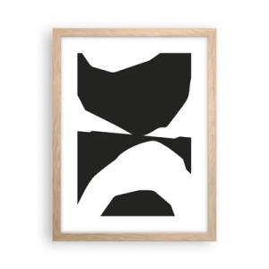 Poster în ramă de stejar deschis - Pozitiv -negativ - 30x40 cm