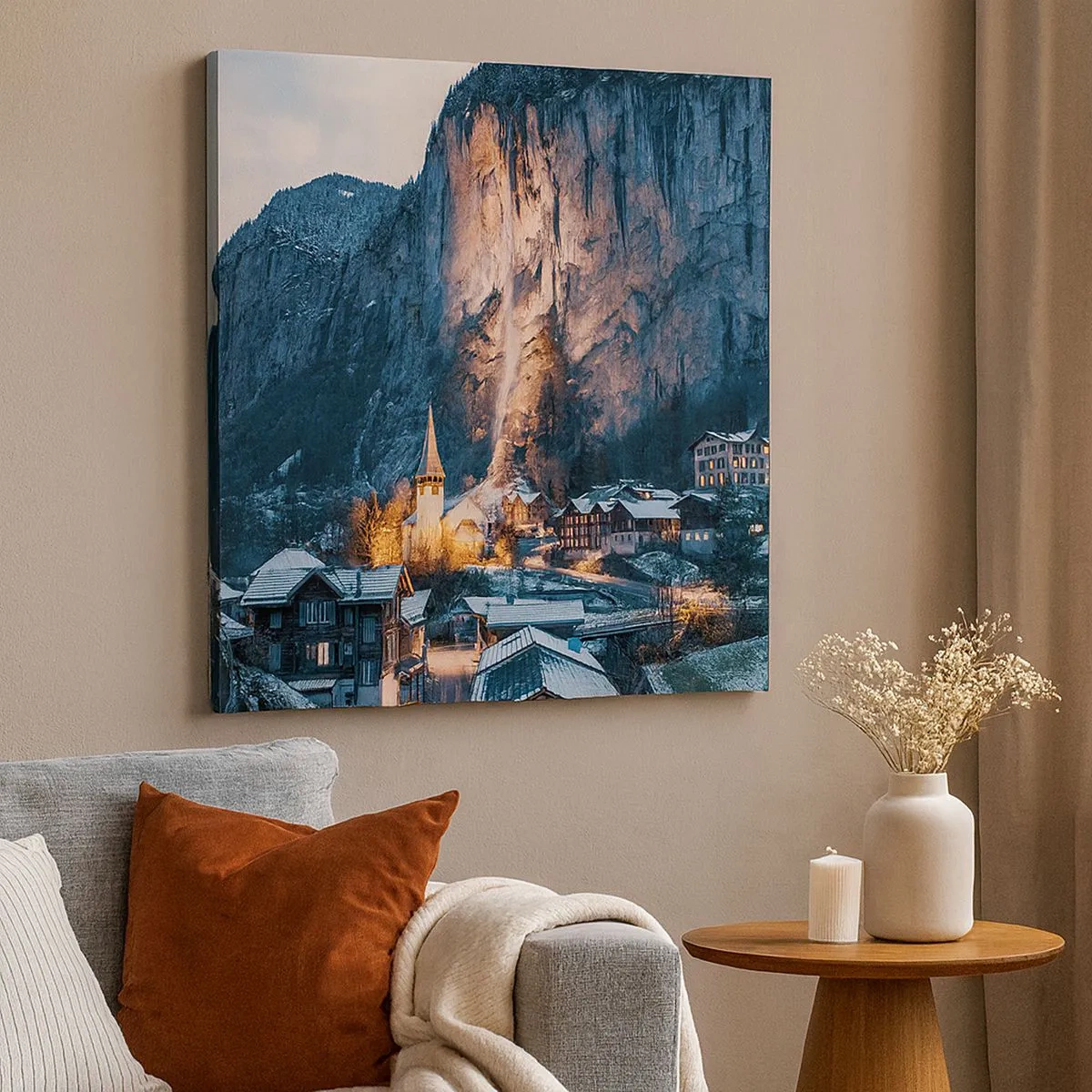 Tablou pe pânză - Spiritul luminos al iernii - 30x30 cm