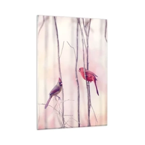 Tablou pe sticlă - O poveste din Pădurea Roz - 80x120 cm