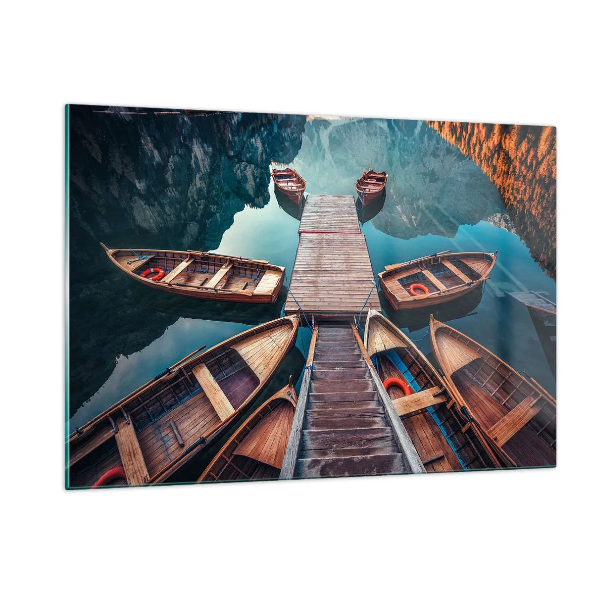 Tablou pe sticlă - Așteptând în port - 120x80 cm