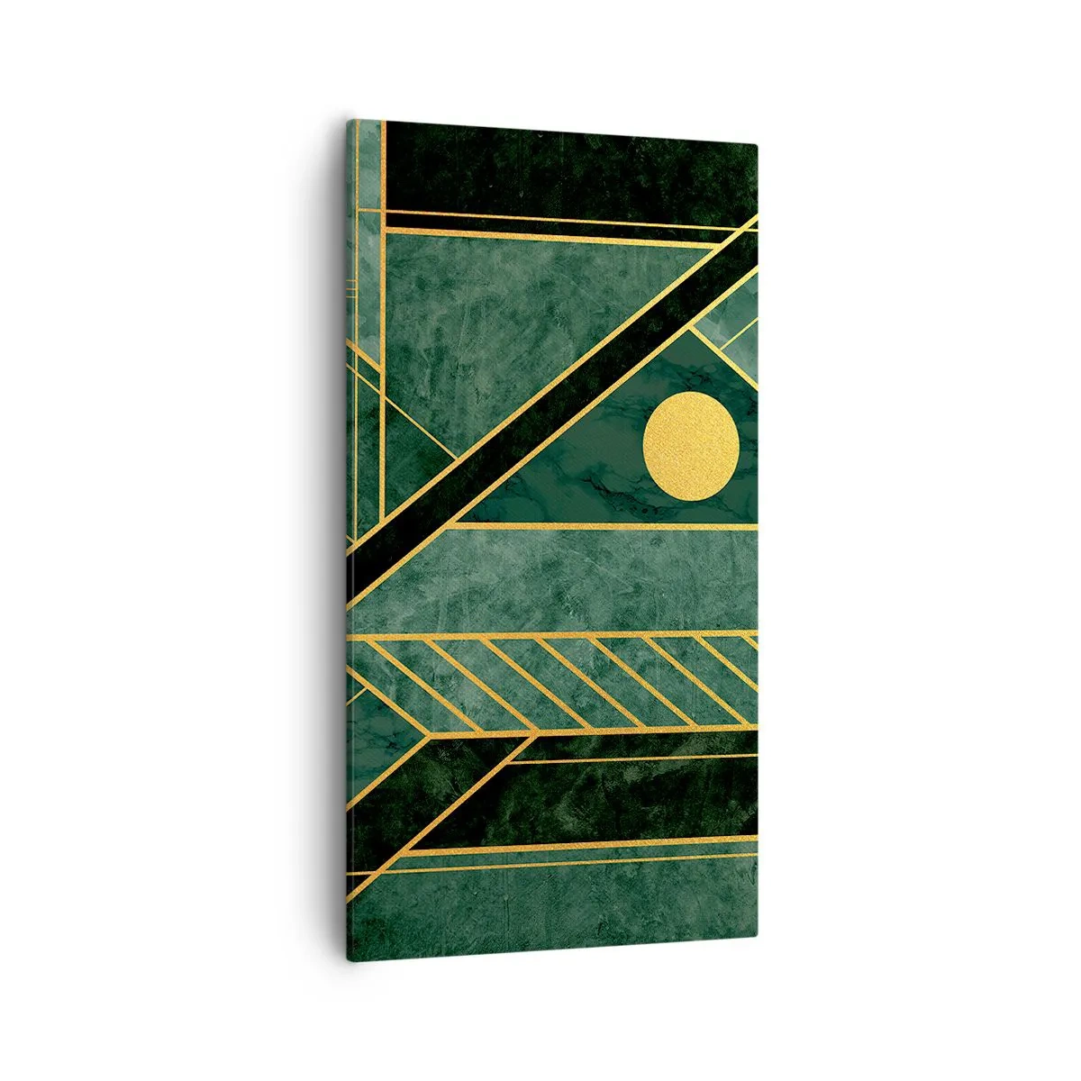 Tablou pe pânză - Dinamica aurului și a azurului - 55x100 cm