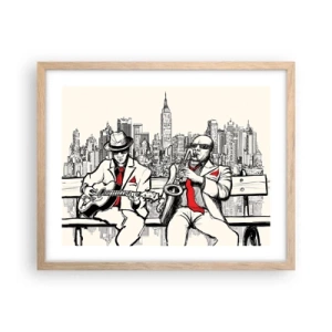 Poster în ramă de stejar deschis - Improvizație la New York - 50x40 cm