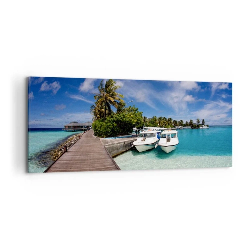 Tablou pe pânză - Și totuși paradisul există - 100x40 cm