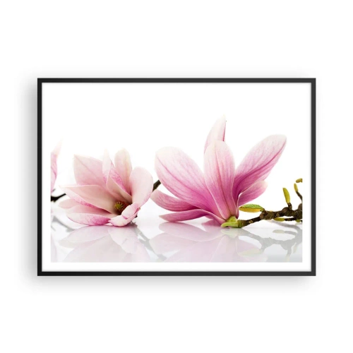 Poster în ramă neagră - Delicate ca o adiere de primăvară - 100x70 cm