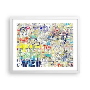 Poster în ramă albă - Pur și simplu plăcut pentru ochi - 50x40 cm