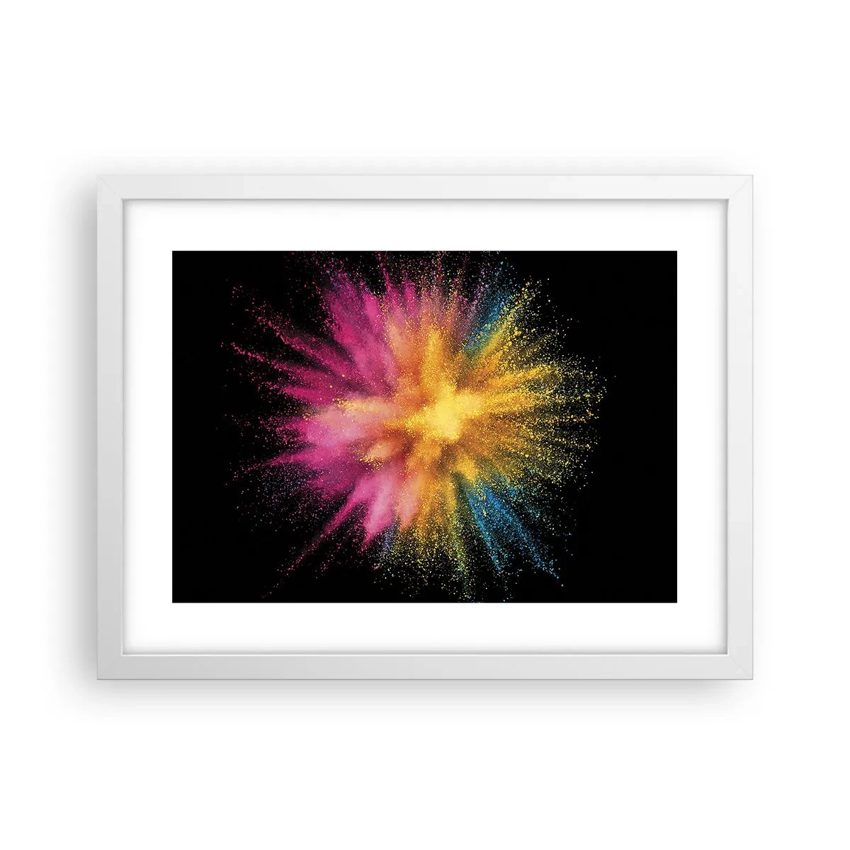 Poster în ramă albă - Nașterea culorii  - 40x30 cm