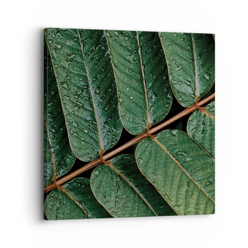 Tablou pe pânză - Într-un ritm verde - 30x30 cm