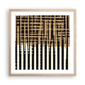 Poster în ramă de stejar deschis - Abstracție arhitecturală - 50x50 cm