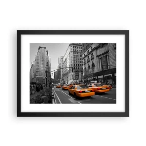 Poster în ramă neagră - Soarele marelui oraș - 40x30 cm