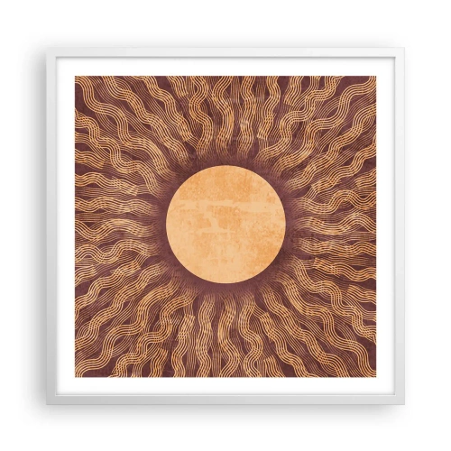 Poster în ramă albă - Icoana soarelui - 60x60 cm