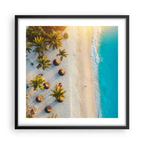 Poster în ramă neagră - Bun venit în paradis - 50x50 cm