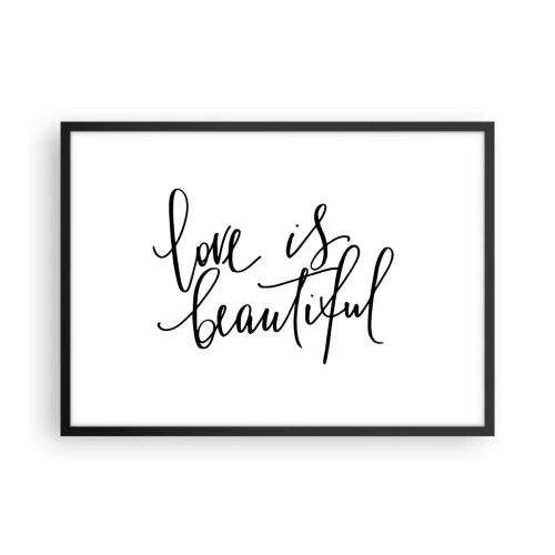 Poster în ramă neagră - Citiți și repetați - 70x50 cm