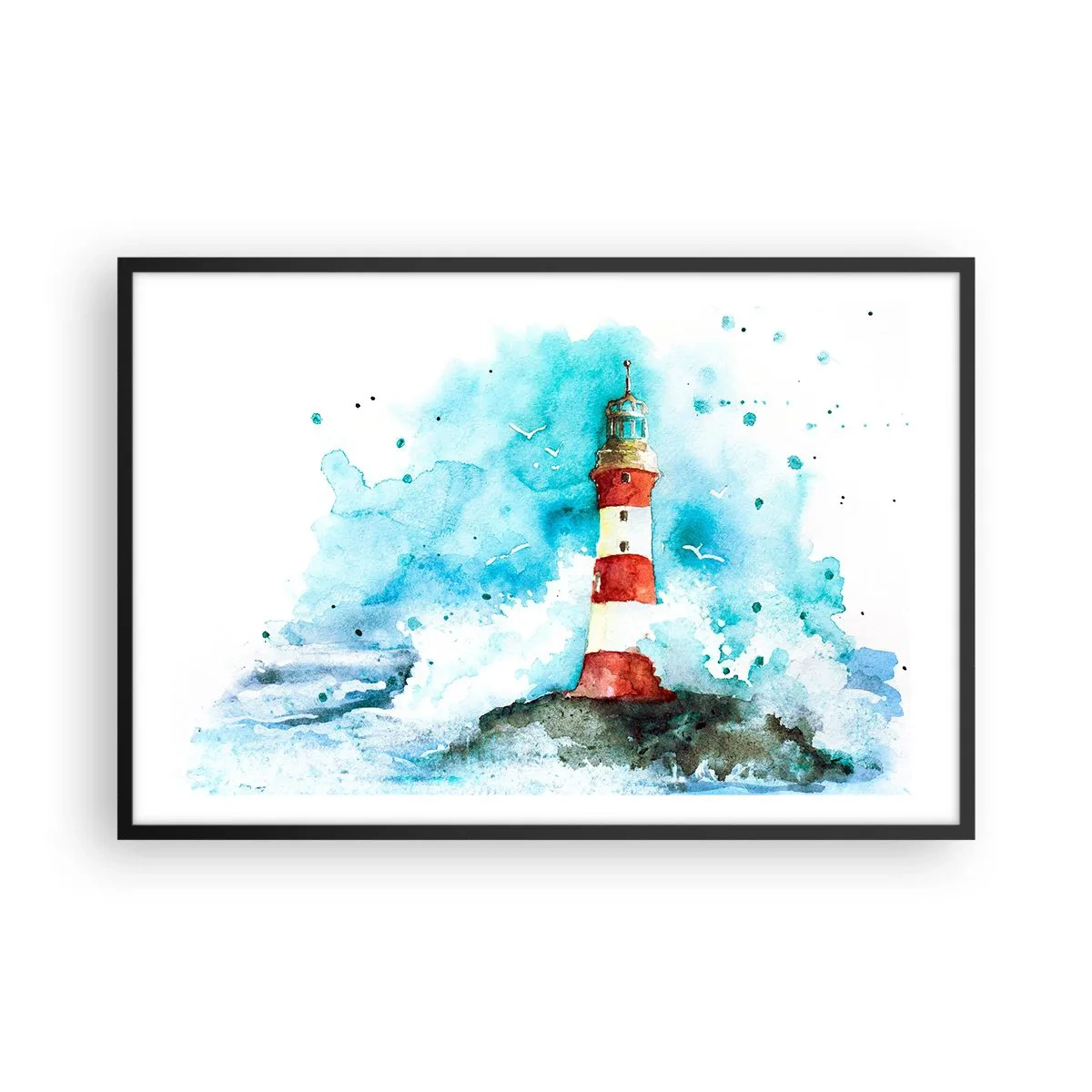 Poster în ramă neagră - Unitatea forțelor naturii - 91x61 cm