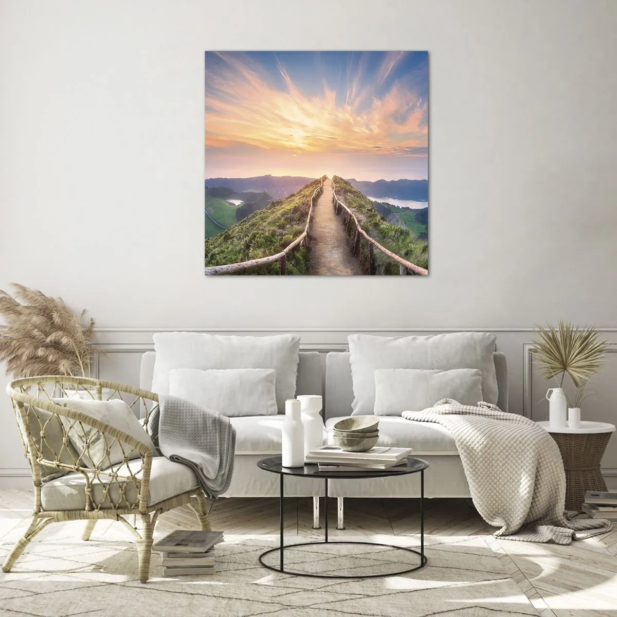 Tablou pe sticlă - Aproape de cer - 70x70 cm