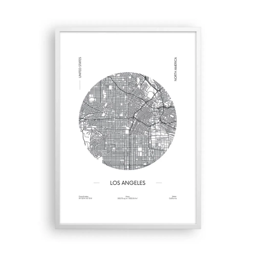 Poster în ramă albă - Anatomia Los Angeles - 50x70 cm