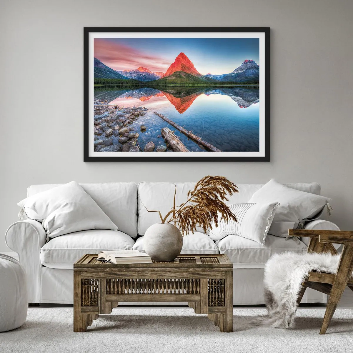 Poster în ramă neagră - Căldură și frig - 70x50 cm