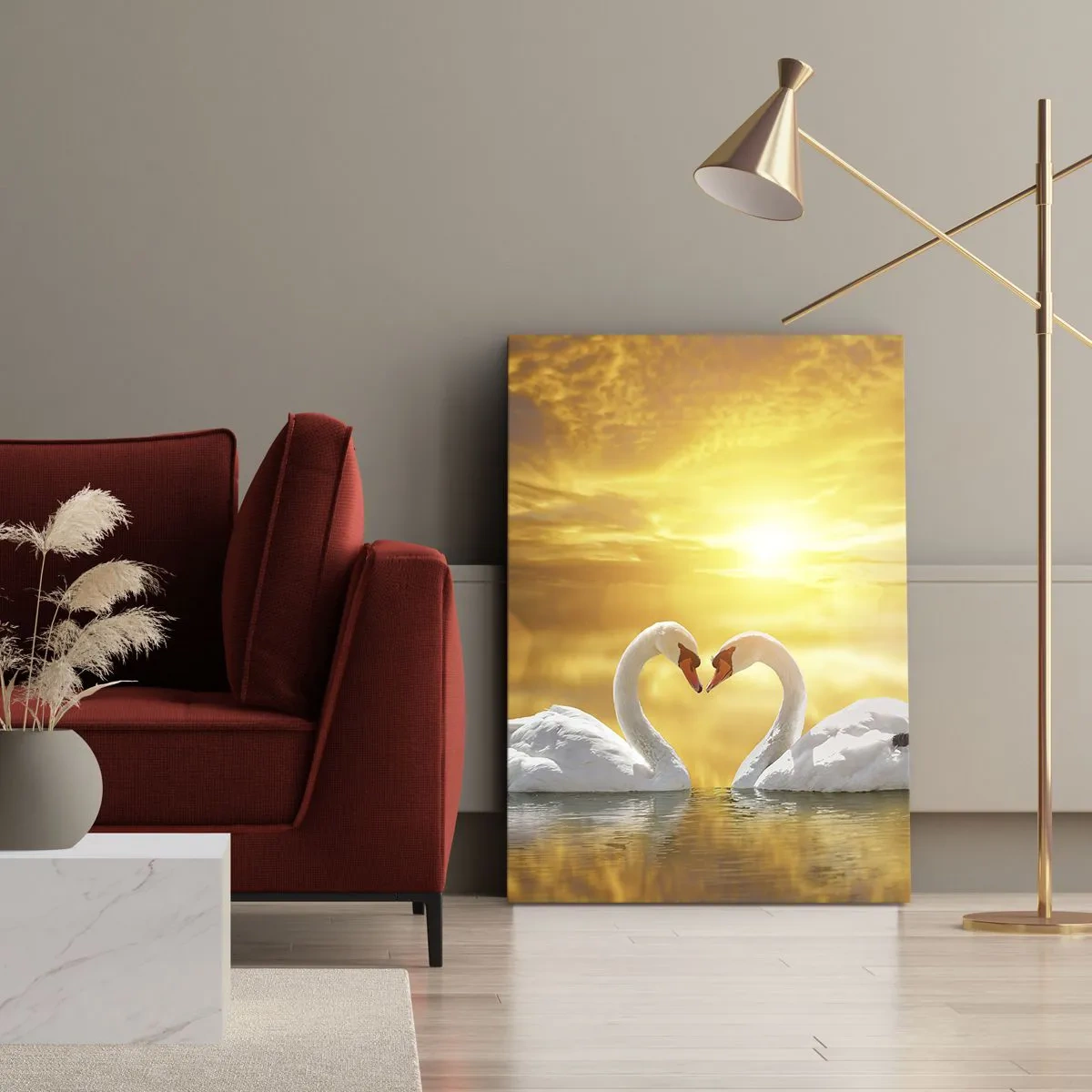 Tablou pe pânză - Inima este cel mai frumos cuvânt din lume... - 50x70 cm
