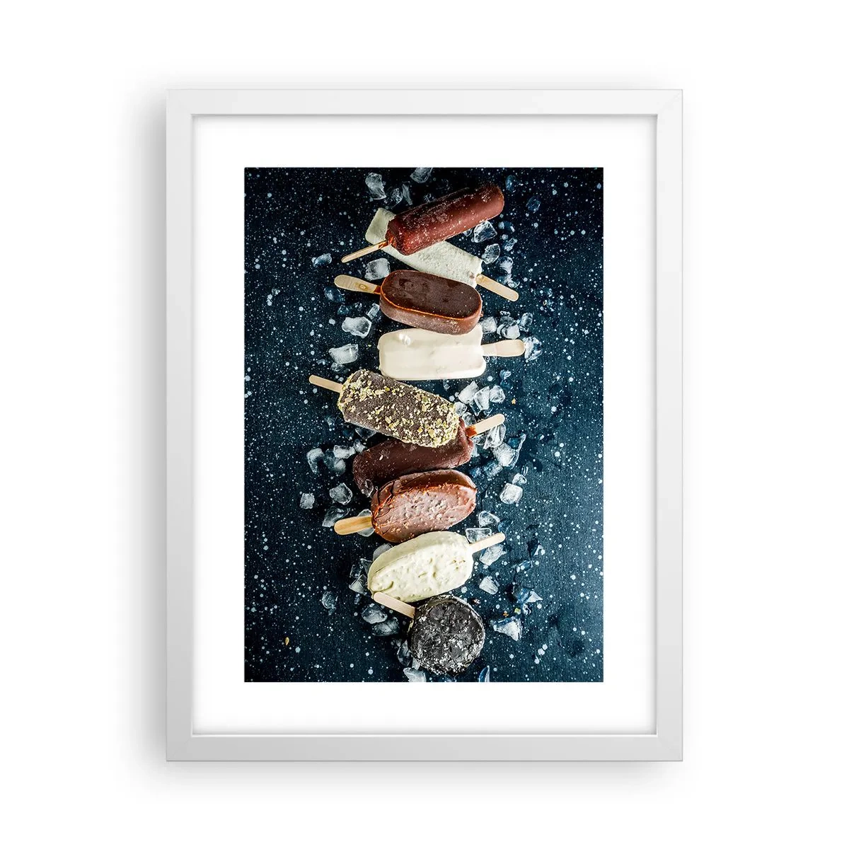 Poster în ramă albă - Gustul unei veri fierbinți - 30x40 cm