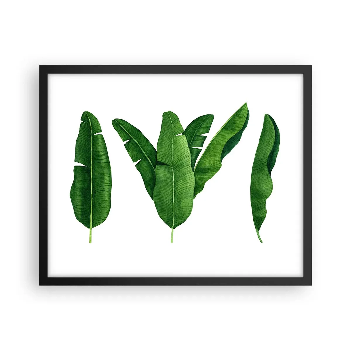 Poster în ramă neagră - Simetrie verde - 50x40 cm