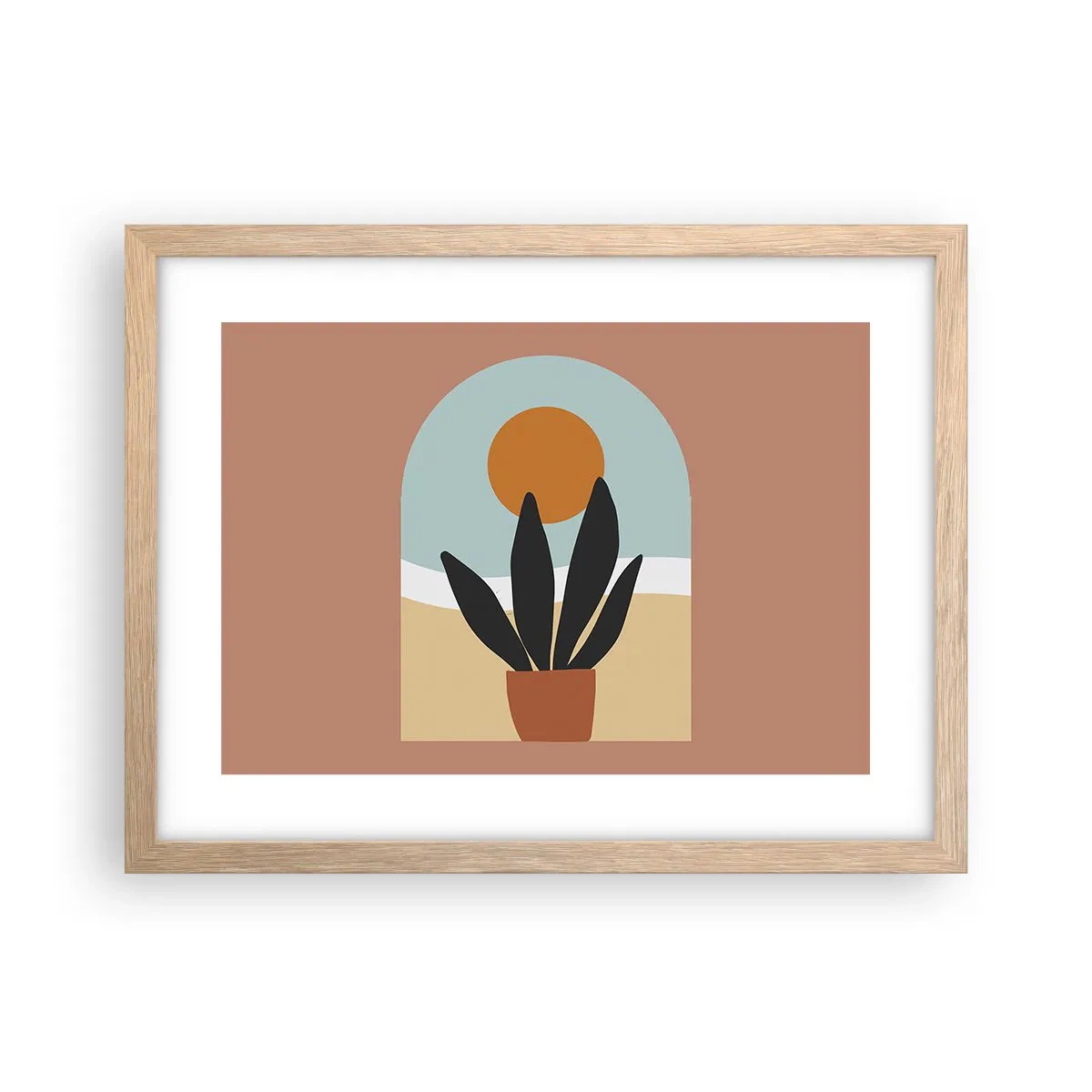 Poster în ramă de stejar deschis - Bucurii mici - 40x30 cm