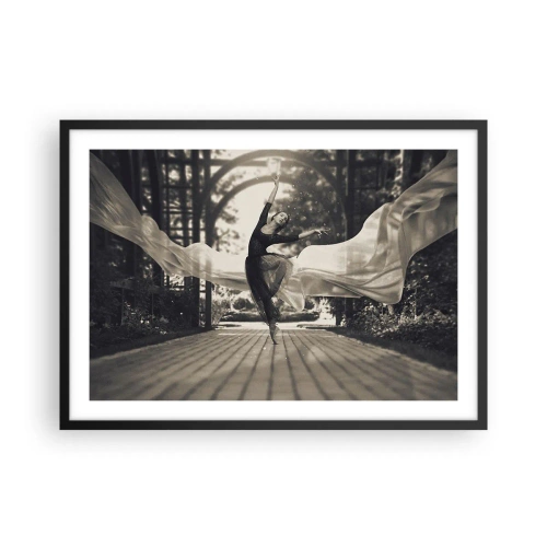 Poster în ramă neagră - Dansul spiritului de grădină - 70x50 cm