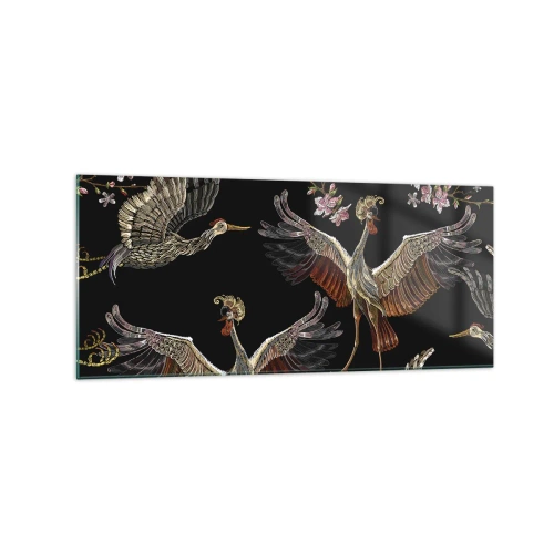 Tablou pe sticlă - Pasăre de basm - 120x50 cm