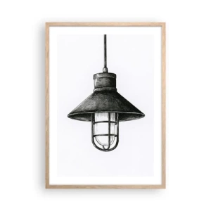 Poster în ramă de stejar deschis - Cu mulți ani în urmă... - 50x70 cm