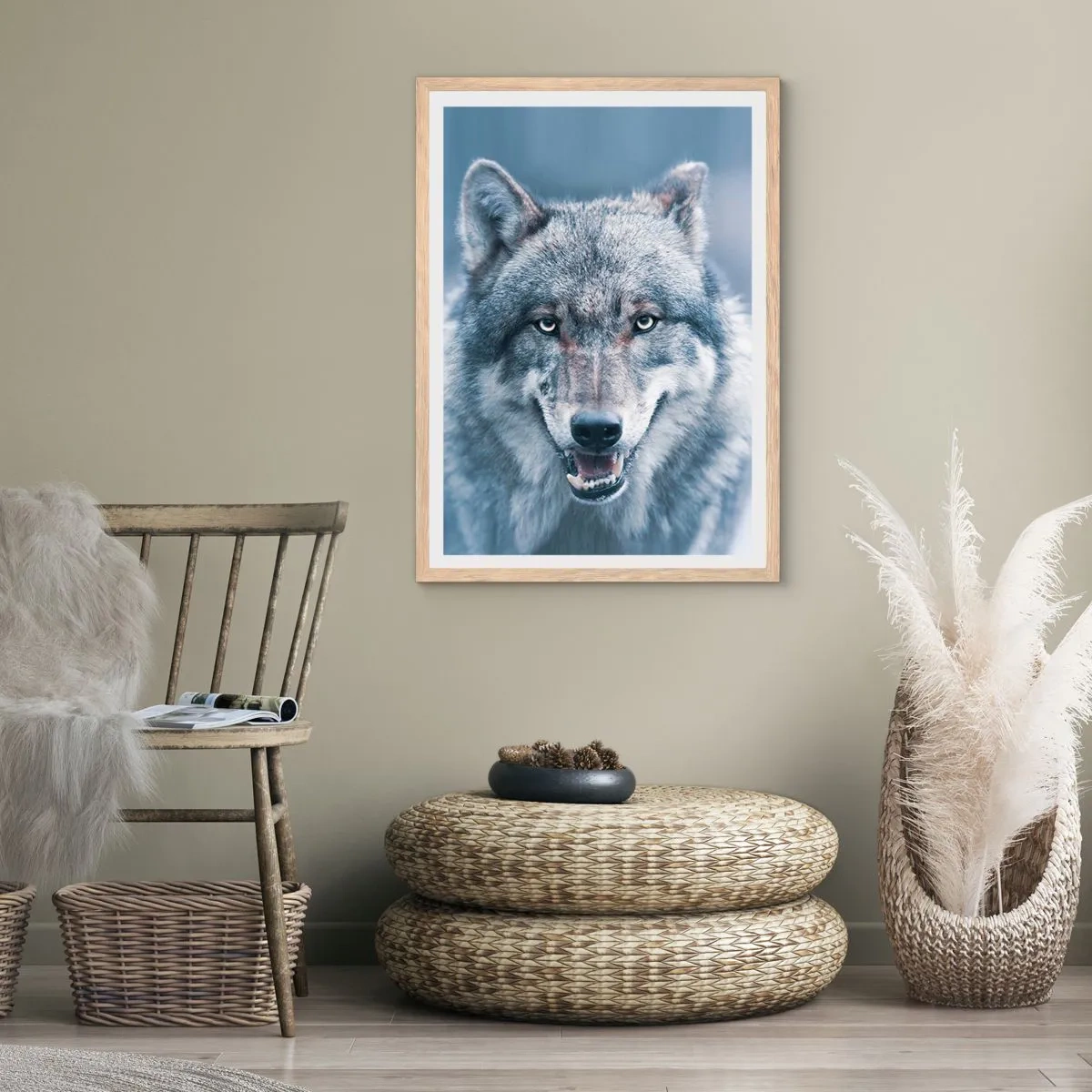 Poster în ramă de stejar deschis - Accepți provocarea? - 50x70 cm