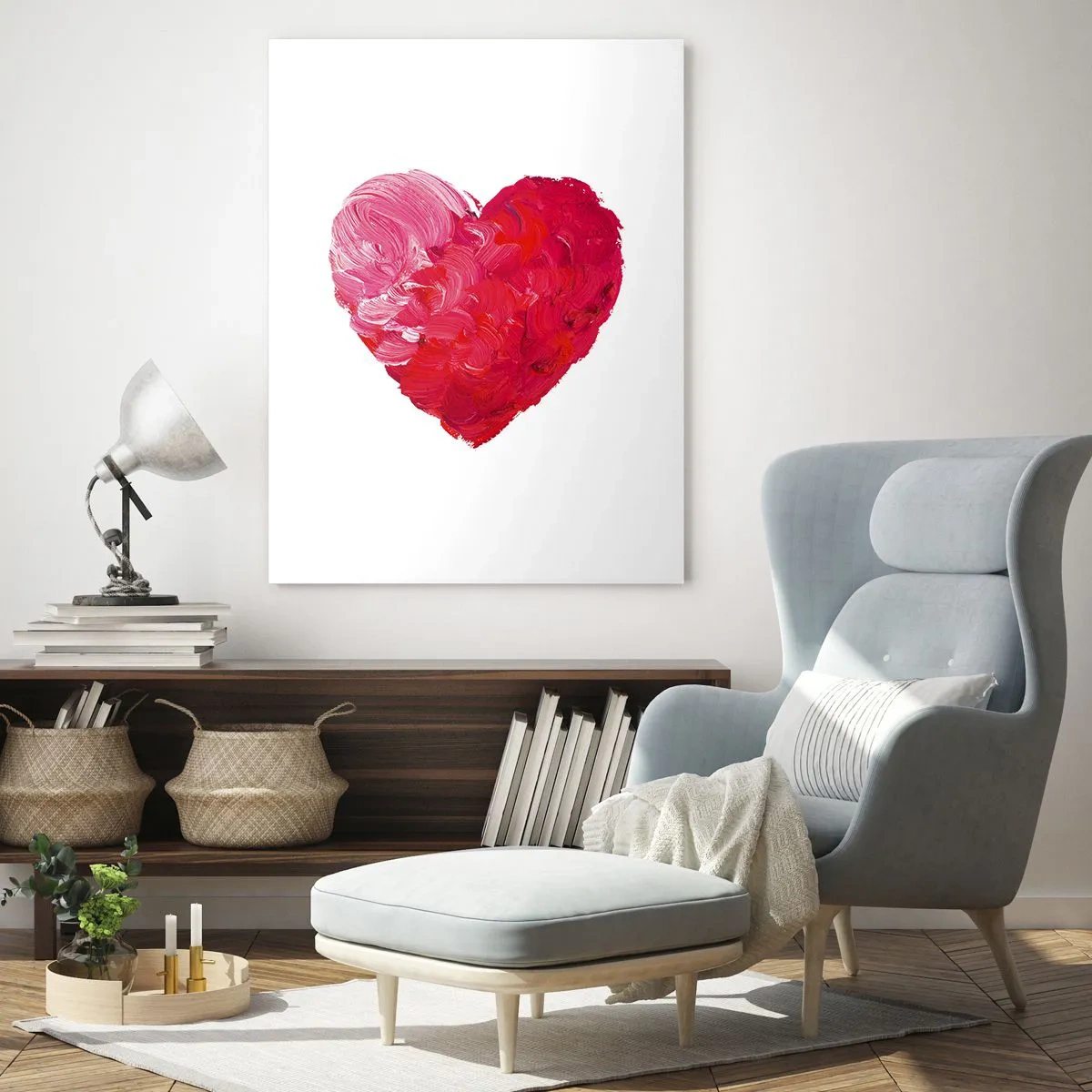 Tablou pe sticlă - All you need is love - 50x70 cm