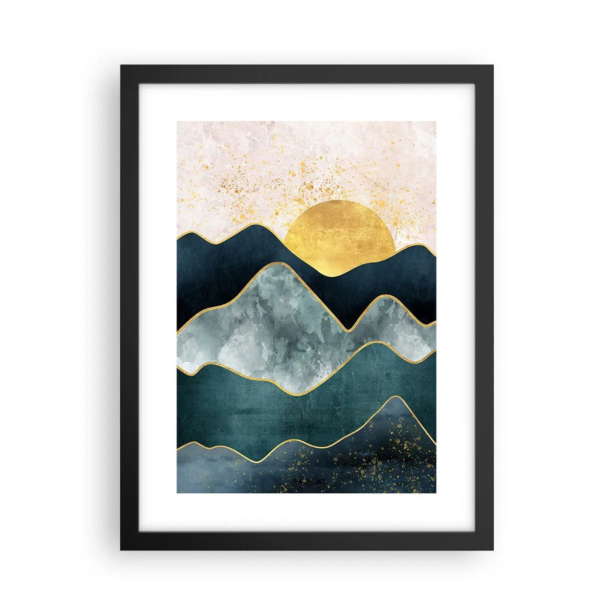 Poster în ramă neagră - Dincolo de șapte munți - 30x40 cm