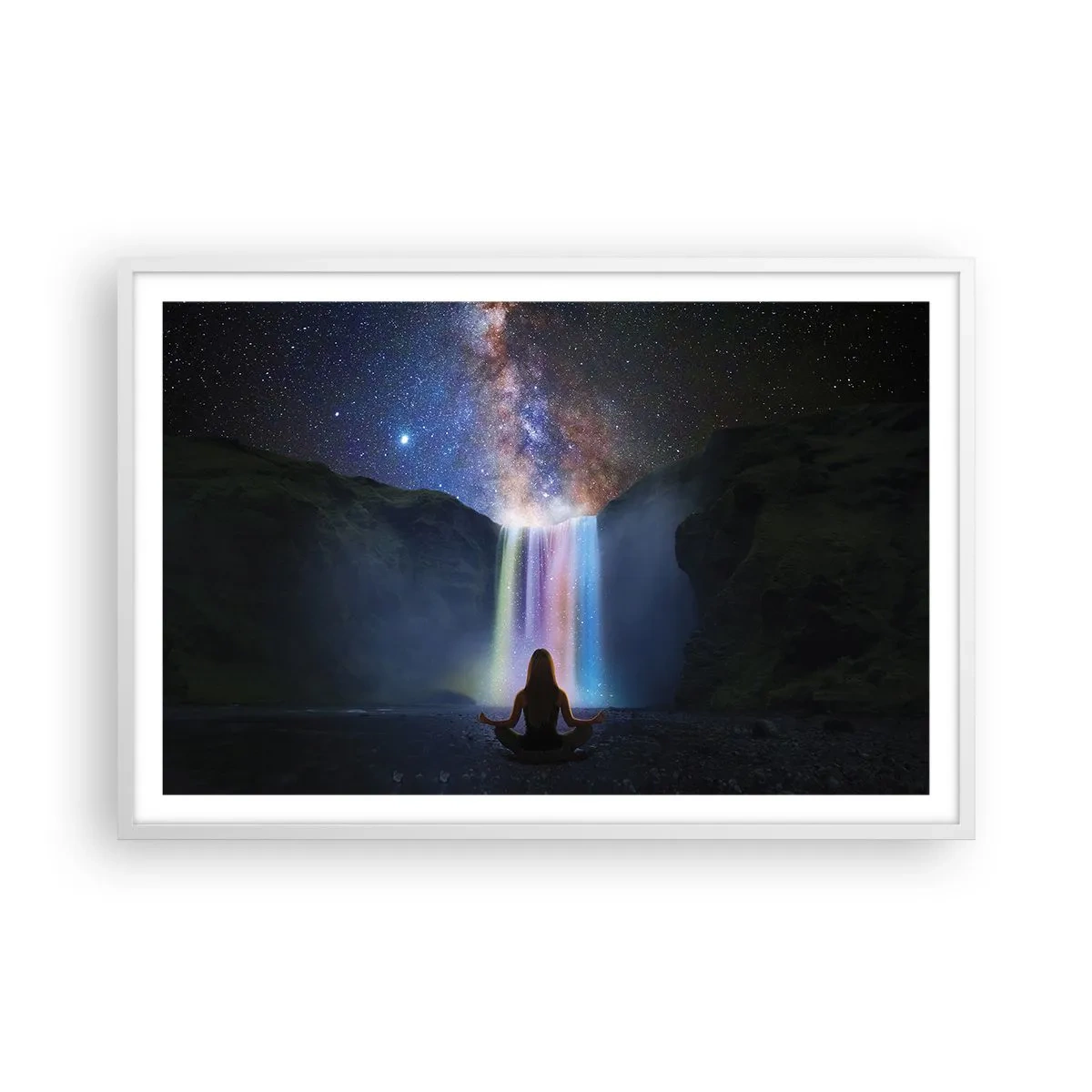 Poster în ramă albă - Armonie absolută - 91x61 cm