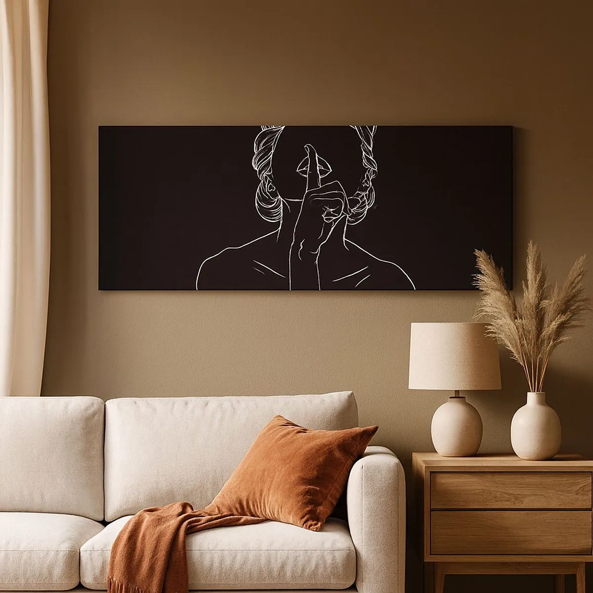 Tablou pe pânză - Frumusețea înflorește în tăcere - 100x40 cm