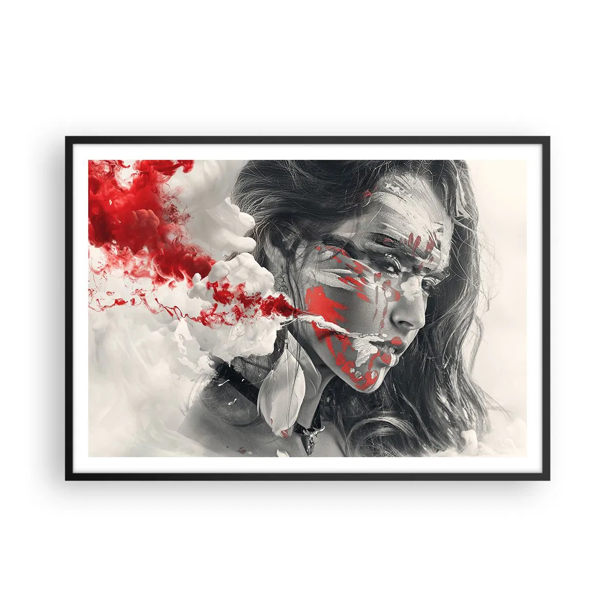 Poster în ramă neagră - În aburul absurdului - 100x70 cm