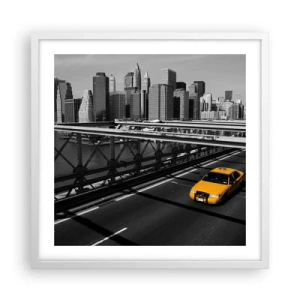 Poster în ramă albă - Culorile marelui oraș - 50x50 cm