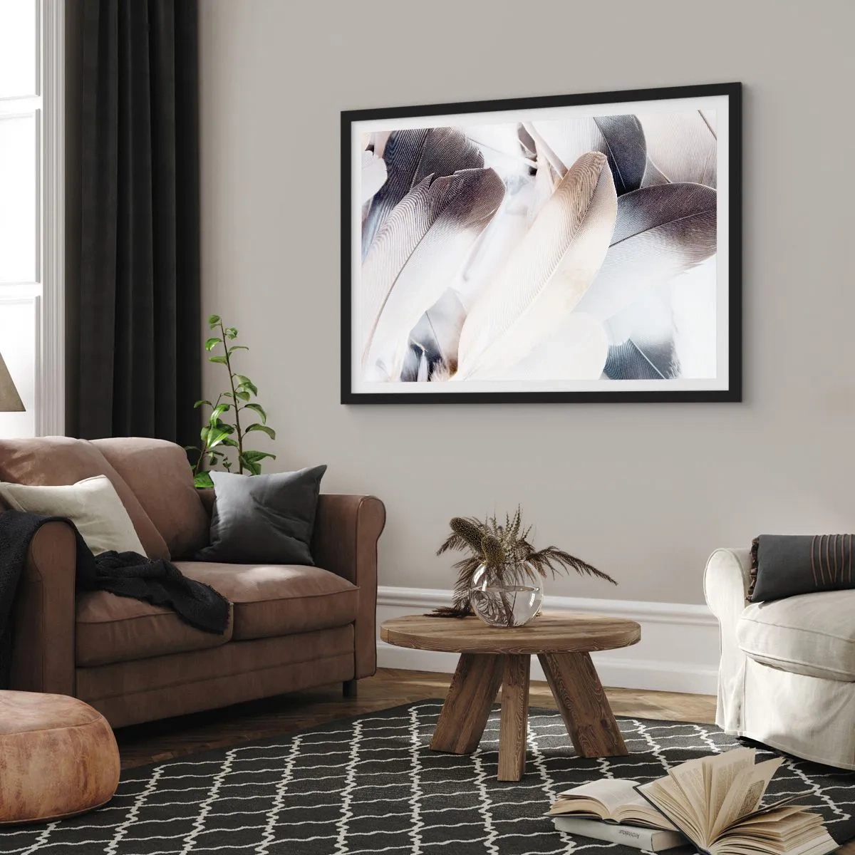 Poster în ramă neagră - Aproape angelice - 40x30 cm