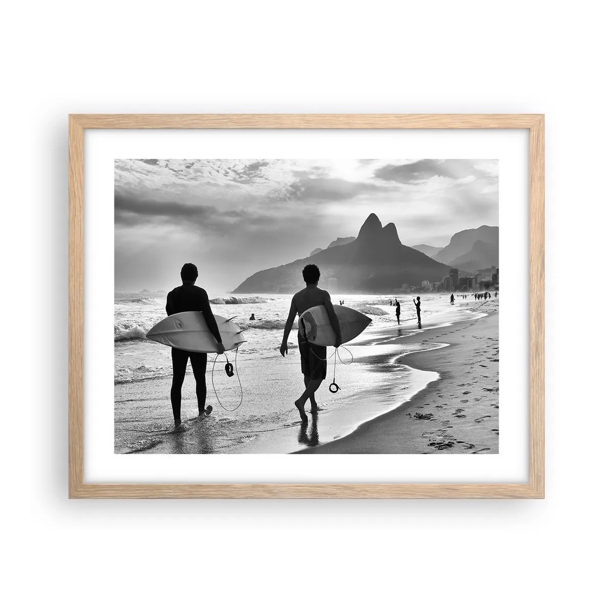 Poster în ramă de stejar deschis - Samba pentru un val - 50x40 cm