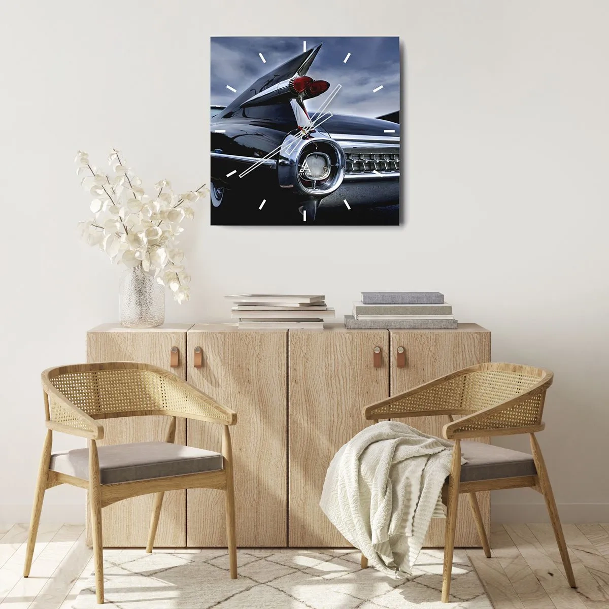 Ceas de perete - Ceas pe sticlă - De aceea este frumos! - 30x30 cm