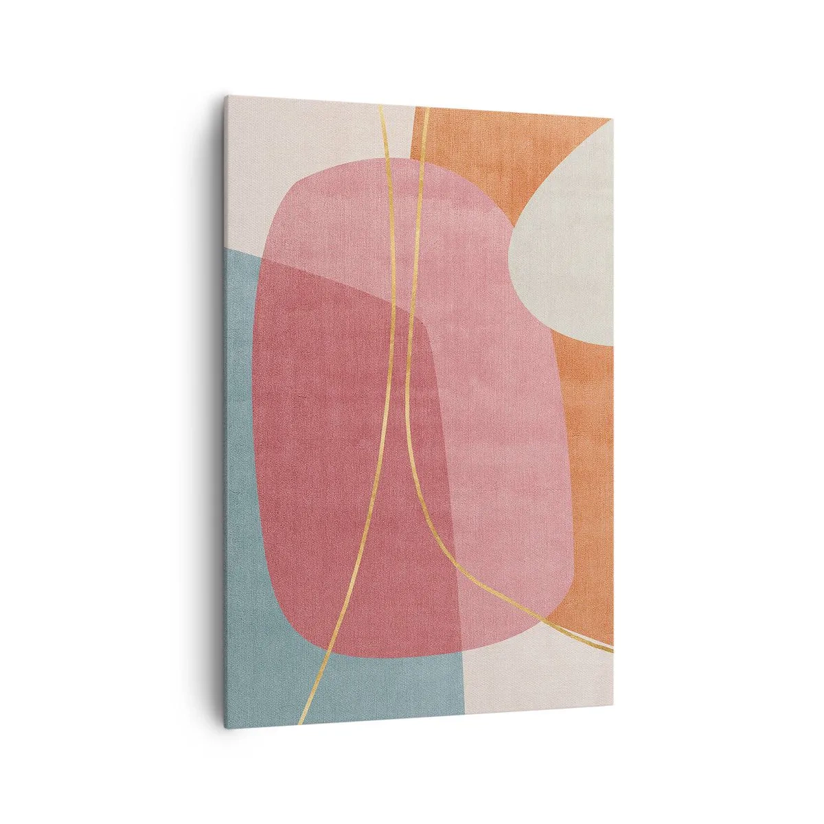 Tablou pe pânză - Compoziție pastel cu fir de aur - 70x100 cm