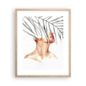 Poster în ramă de stejar deschis - Simțiți pulsul tropicelor - 40x50 cm